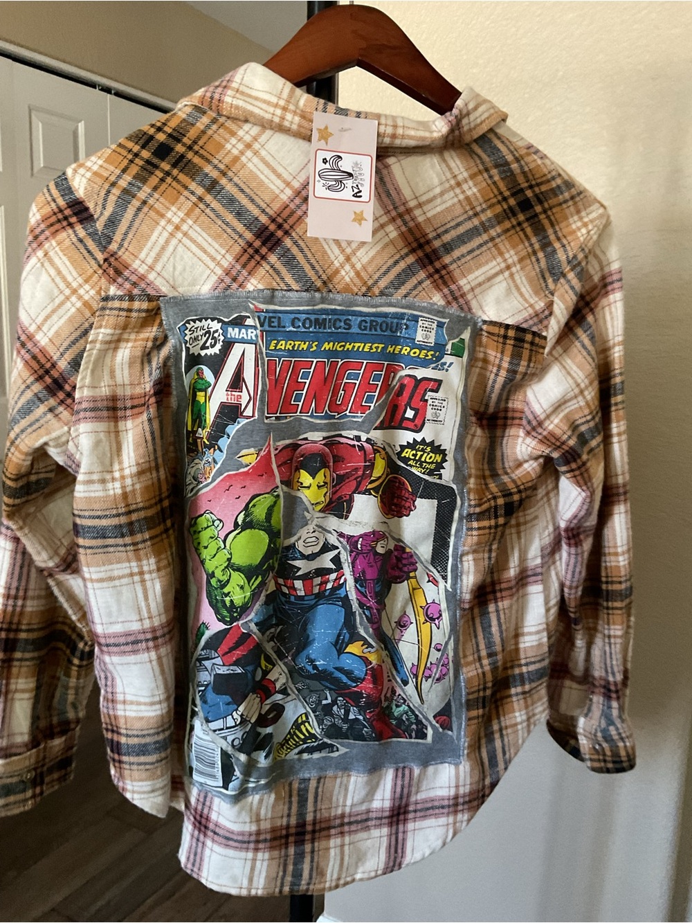 🌞✨AZThriftsoul Summer Reset Sale!⭐️🌵Marvel Comics Upcycled yellow flannel